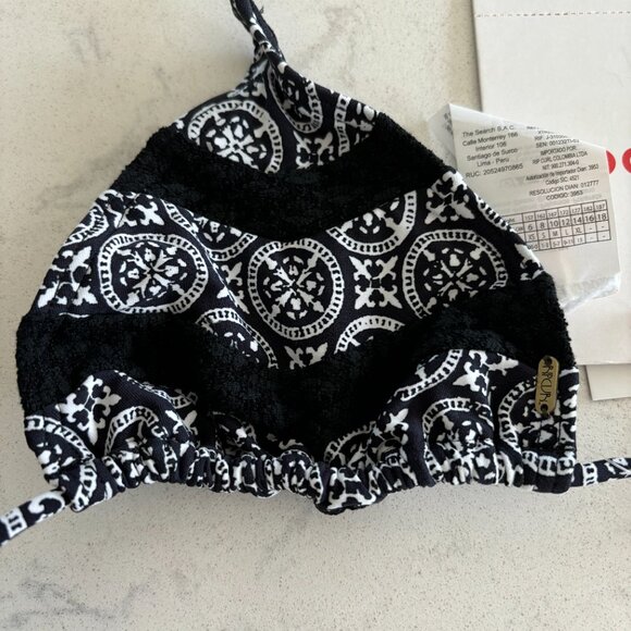 Rip Curl Black and White Bikini Top - Size LG - Picture 1 of 4